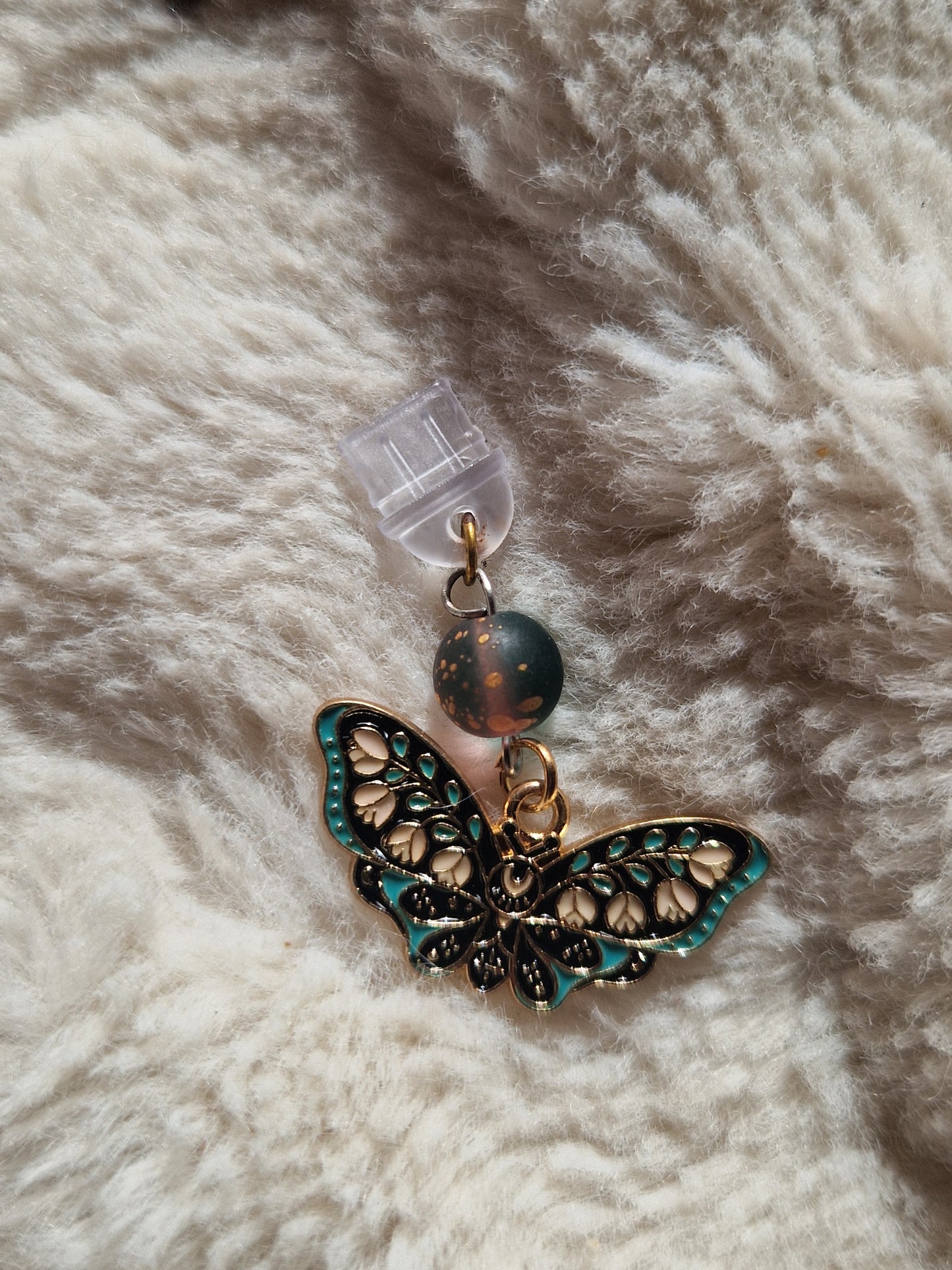 Bouchons anti-poussière pour liseuse (USB C) Papillon et moth