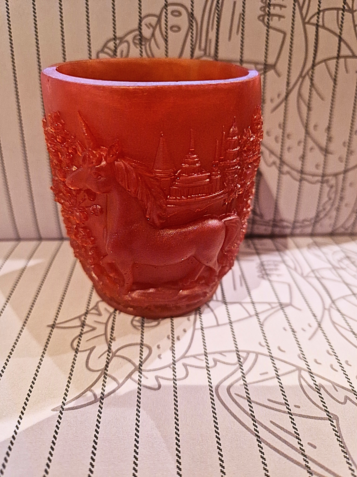 Pot à Stylo/Marque page Licorne