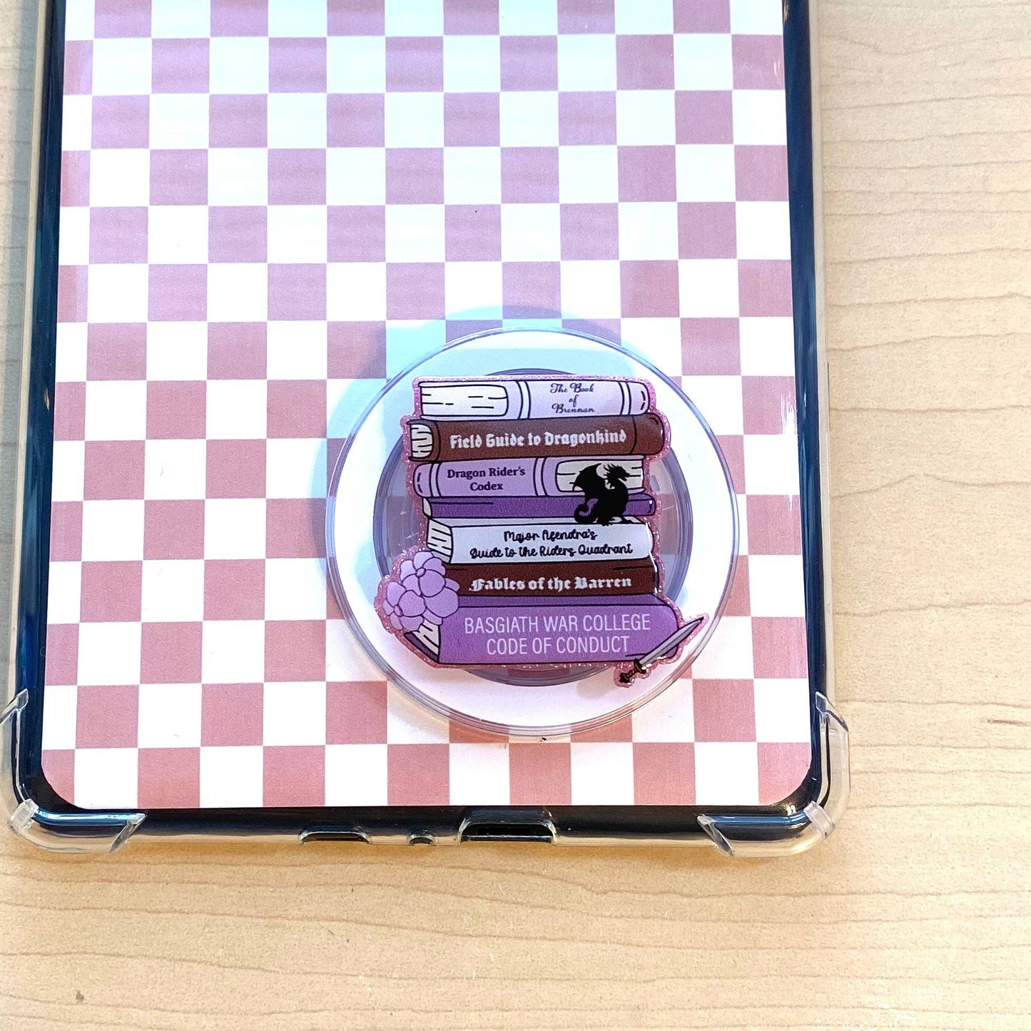 Livres de Code de Conduite du Collège de Guerre E-Reader, Poignée de Téléphone pour tous les Appareils - Magnétique