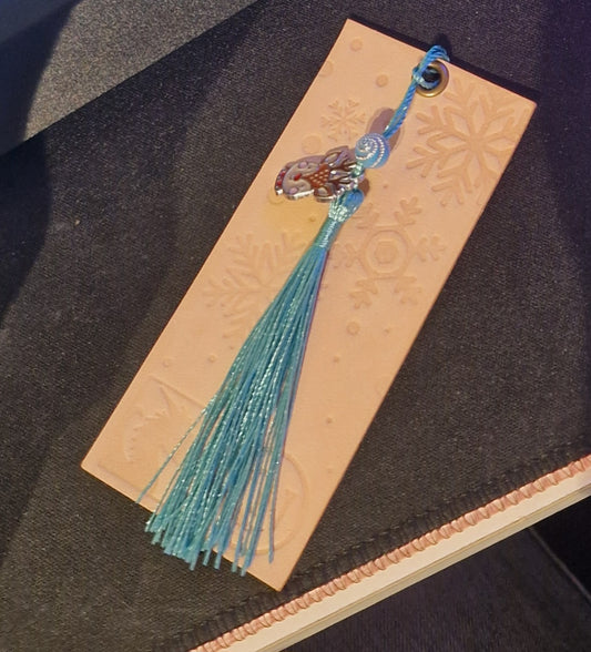 ❄️ Marque-page en cuir naturel – Partenariat Cuir Nocturne ❄️