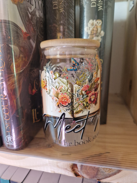 Verre illustré avec paille en verre – Instant Lecture Enchanté