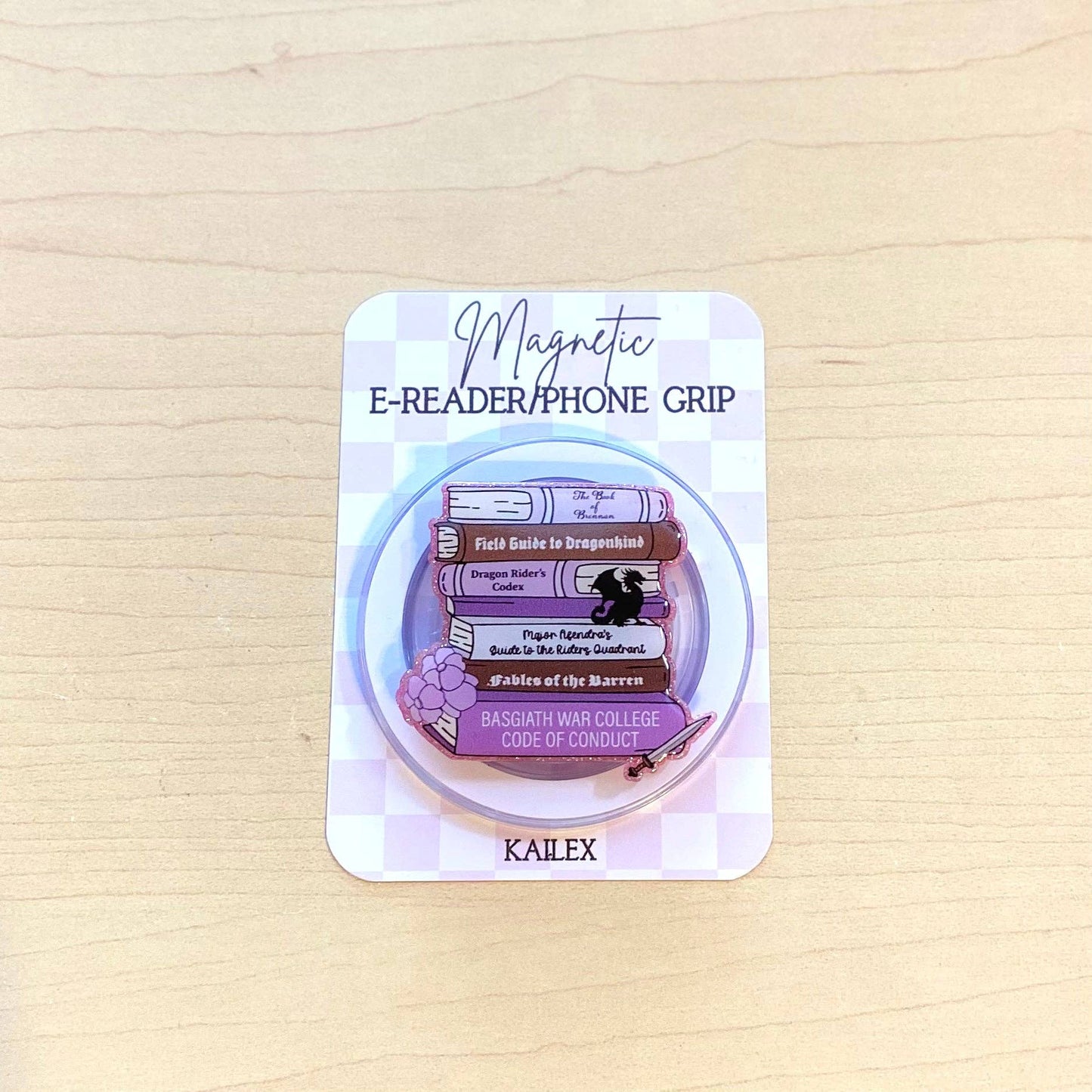 Livres de Code de Conduite du Collège de Guerre E-Reader, Poignée de Téléphone pour tous les Appareils - Magnétique