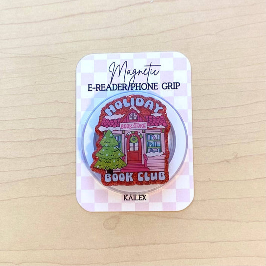 Club de lecture des fêtes Poignée magnétique pour liseuse/téléphone